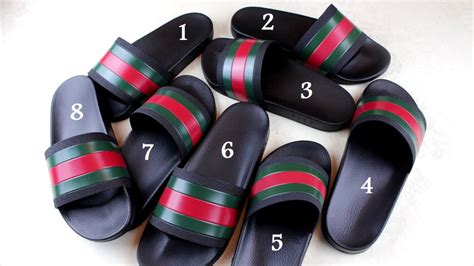 fake gucci flip flop vs real|how to authenticate gucci slides.